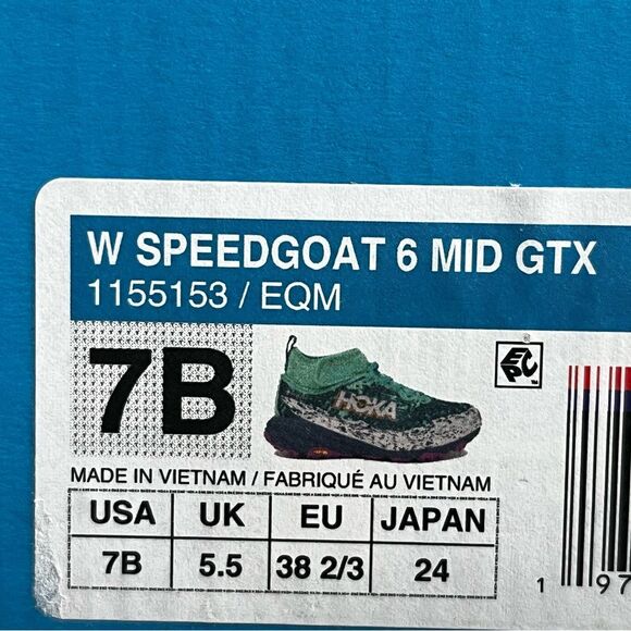 Hoka Women's Speedgoat 6 Mid GTX Shoes Waterproof Megagrip Hiking Trail Size 7 - Picture 3 of 11